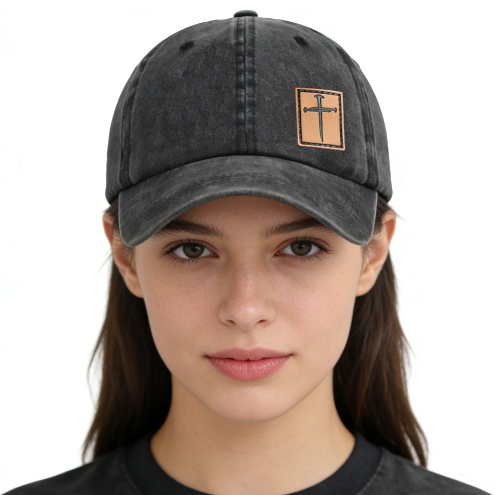 Leather Jesus Hat Unisex | Embroidered Cap