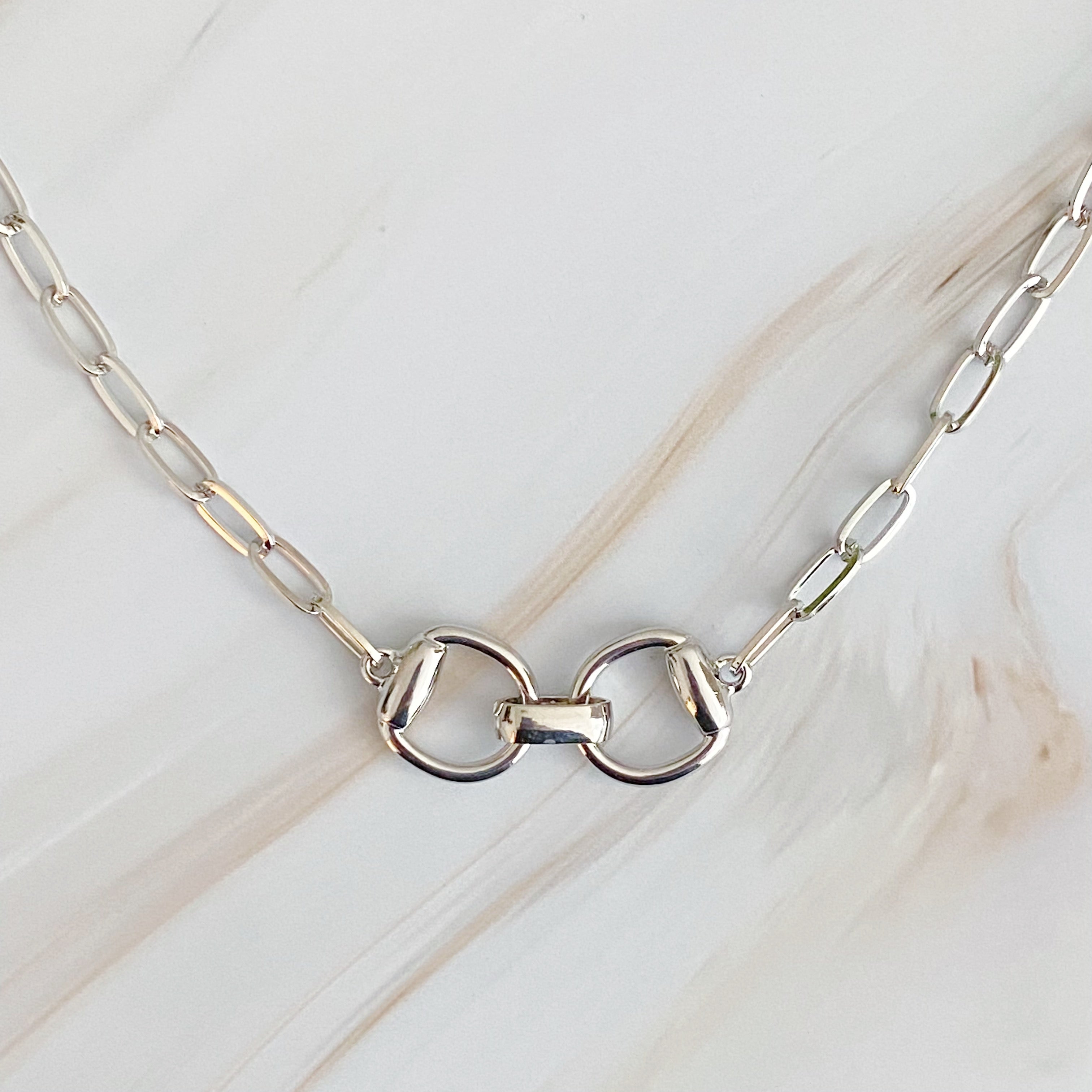 Equestrian Horsebit Chain Necklace