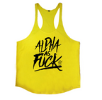Men's Muscle Fit Training Tank Top with Letter Print