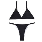 Women's Ring-Detail Triangle Bikini Set