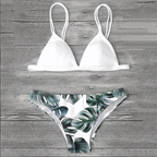 Palm Leaf Print Two-Piece Bikini Set