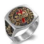 Vintage Stainless Steel Cross Ring