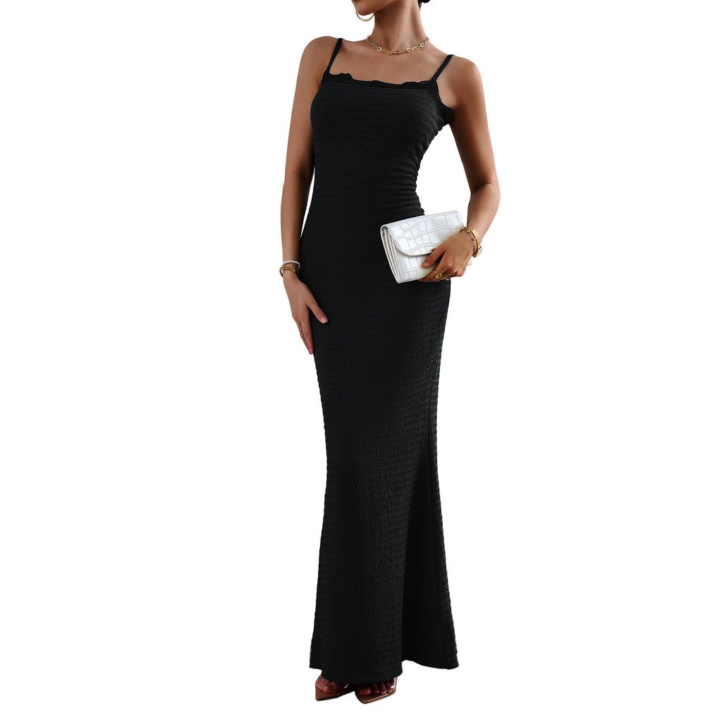 2023 Autumn Women's Slim Fit Spaghetti Strap Dress