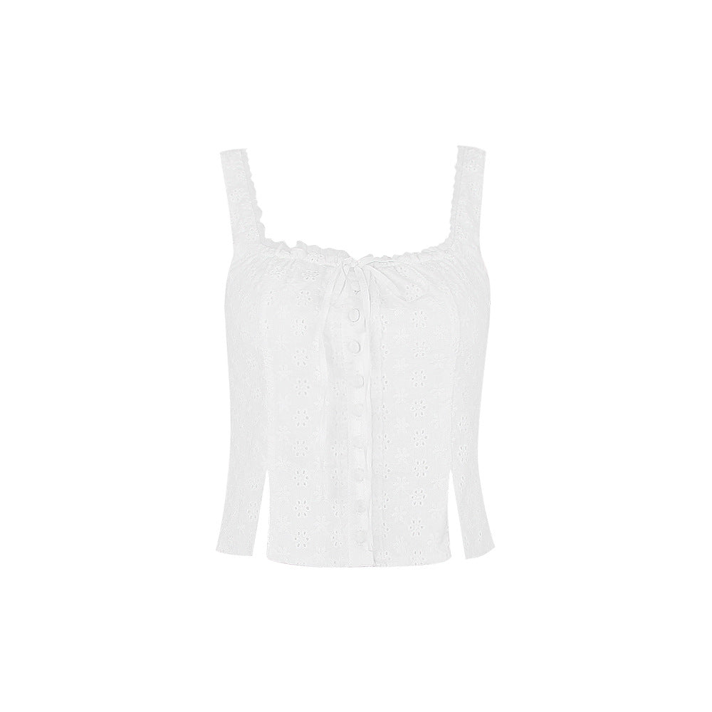 High-Quality Women's Summer Crop Top with Spaghetti Straps