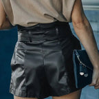 Fashion High-Waisted PU Shorts for Women (New Style)