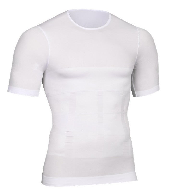 Men's Compression Short Sleeve Tank Top for Muscle Shaping