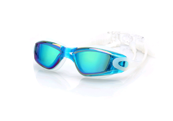 Unisex Anti-Fog Mirrored Swim Goggles with Earplugs