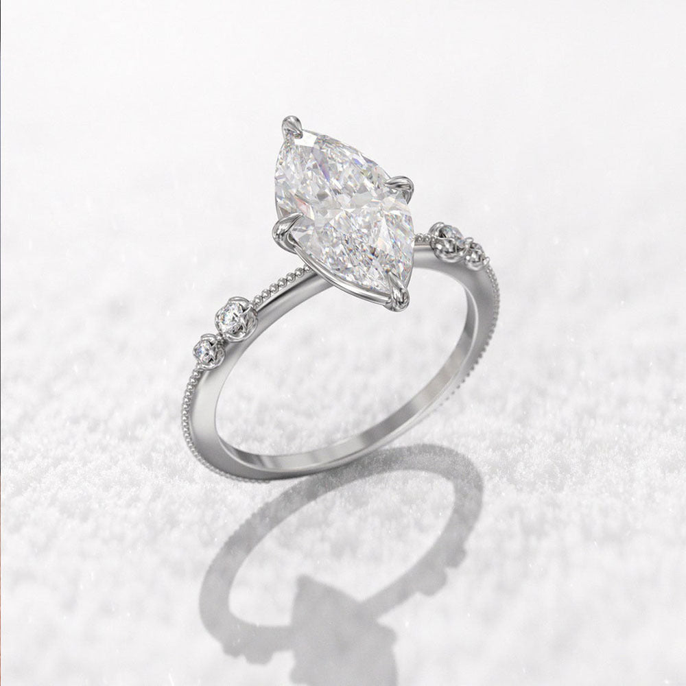 Women's Marquise Zirconia Solitaire Ring