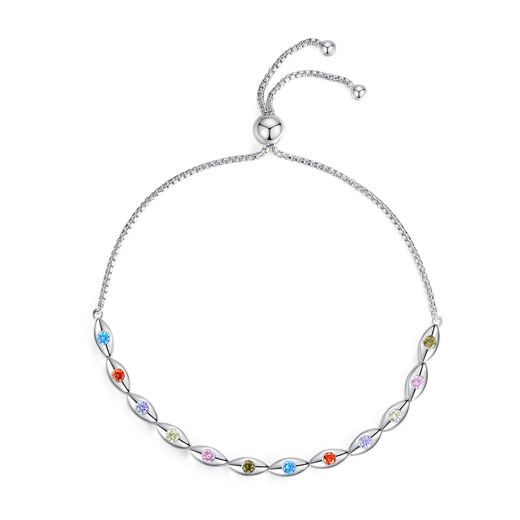Colorful Zircon Adjustable Bracelet