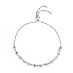 Colorful Zircon Adjustable Bracelet