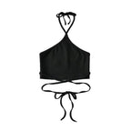 Women's Summer 2022 Crop Top with Neck Strap