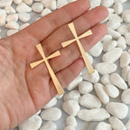 Satin Finish Cross Earrings | Christian Jewelry