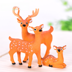 Miniature PVC Landscape Deer Family Keychain Accessories | Accessory