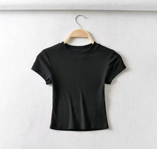 Sexy Summer Slim Fit O-neck Crop Top
