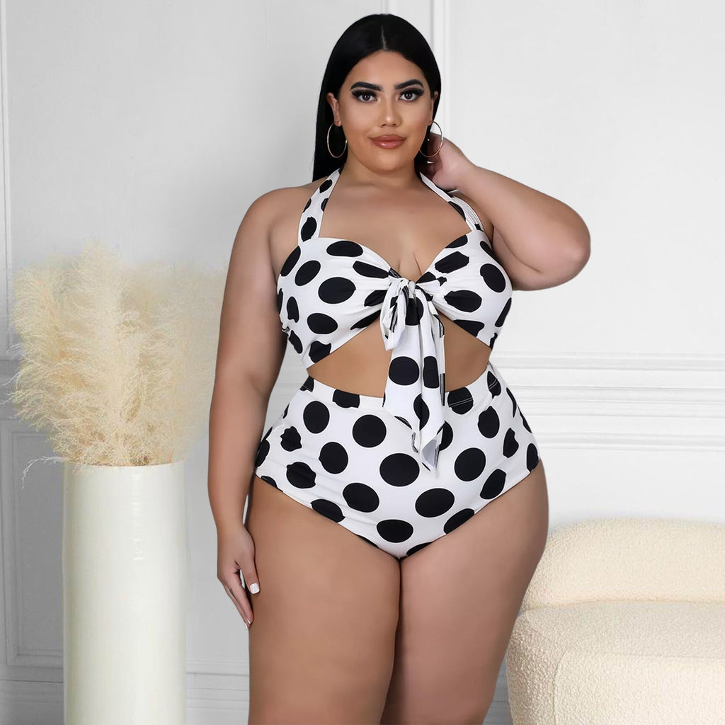 Tropical Floral High-Waist Bikini Set