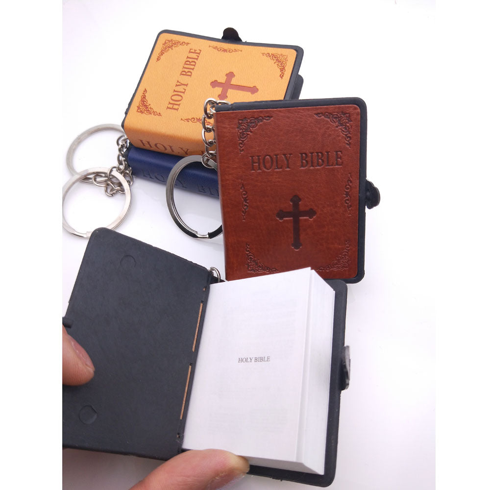 Llavero de Biblia de Cuero Mini