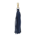 Fringe Power Leather Bag Charm-Sapphire/Gold | Accessory