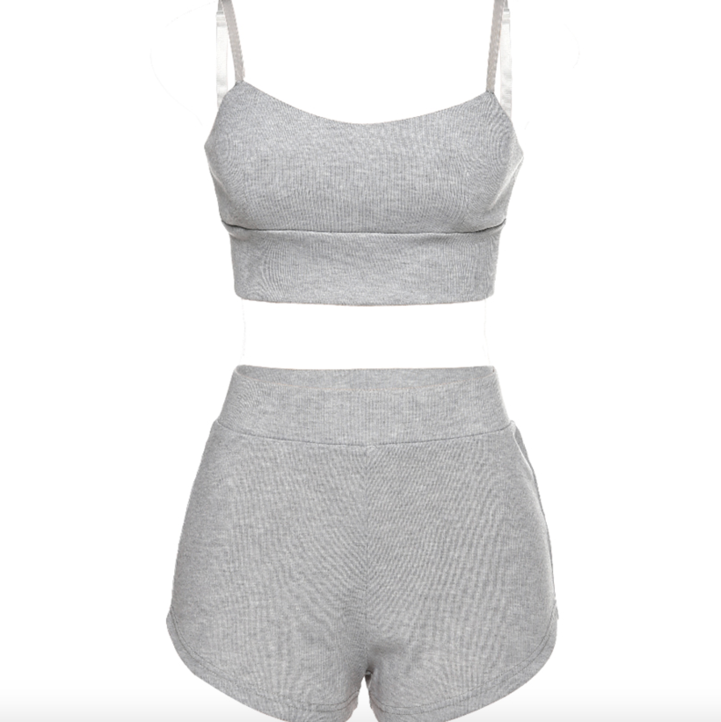 Fashionable Women's Short Set with Crop Top and Shorts