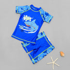 Kids' Shark Print Rash Guard Swim Set