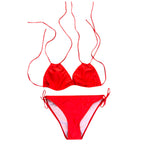 Women's Plus Size Black Halter Bikini Set