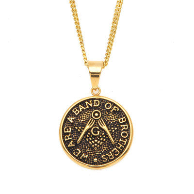 Hip Hop Vintage Military Dog Tag Choker Necklace