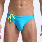 Men's Lace-Up Drawstring Swim Briefs