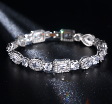 Multi-Shape Zircon Tennis Bracelet