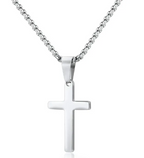 Titanium Cross Layered Necklace