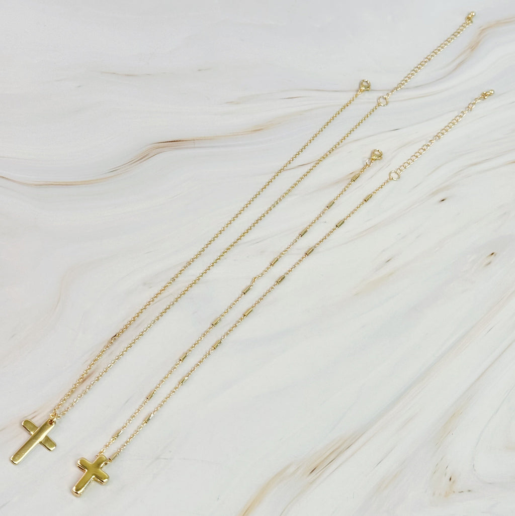 Pretty Chain Cross Necklace (Set of 2)