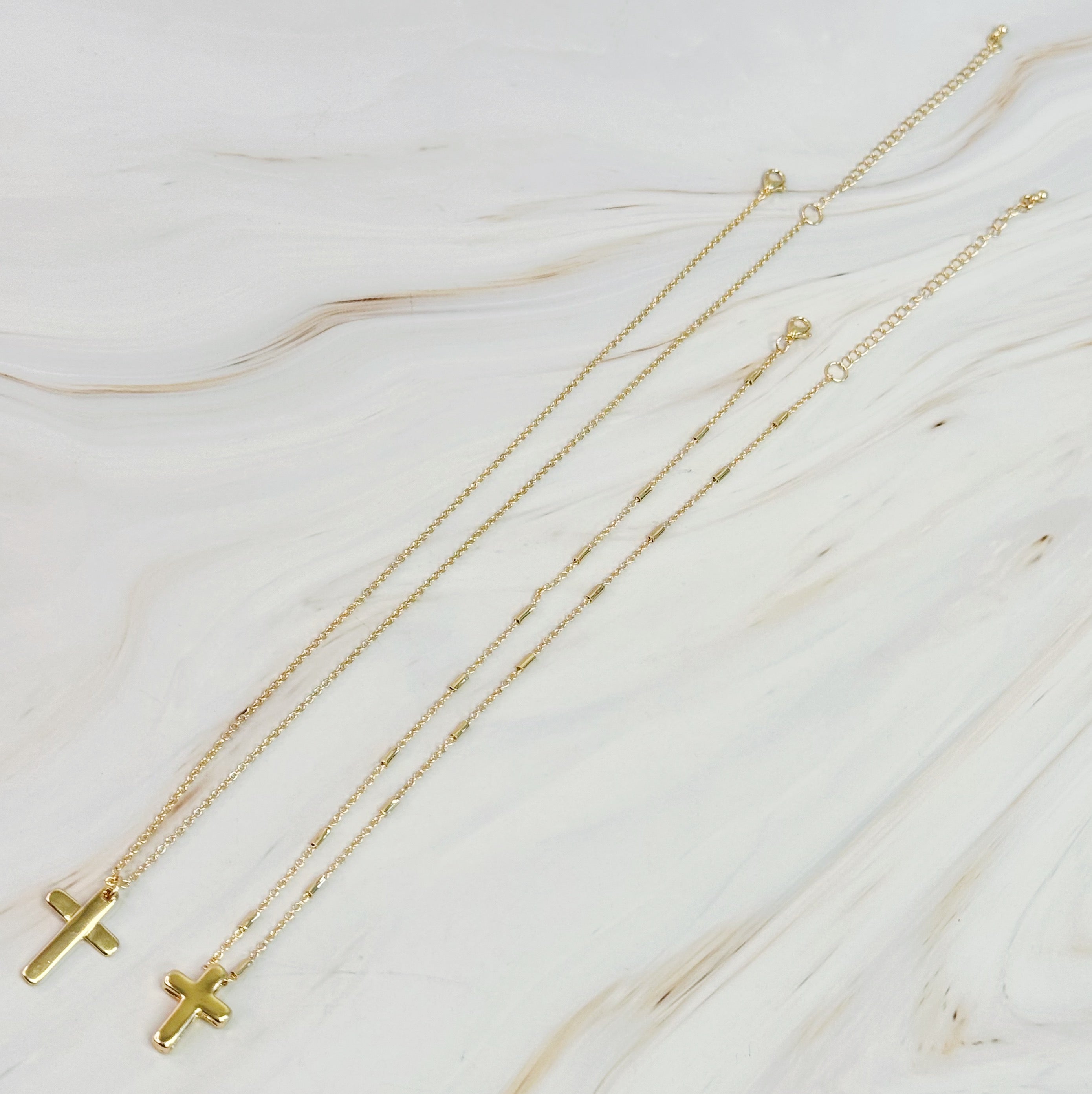 Pretty Chain Cross Necklace (Set of 2)