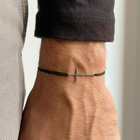 Minimalist Cross Cord Bracelet