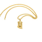 Abstract Jesus Face Pendant Necklace