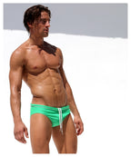 Men's Low-Rise Solid Swim Briefs