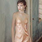 Lace-Trim Satin Slip Nightgown