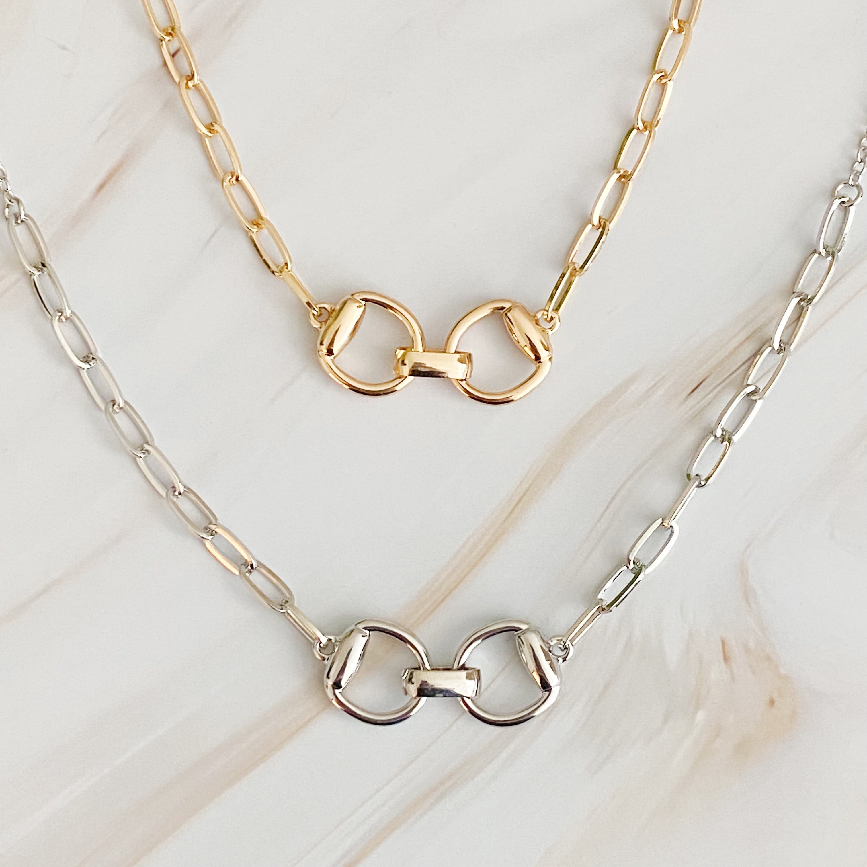 Equestrian Horsebit Chain Necklace