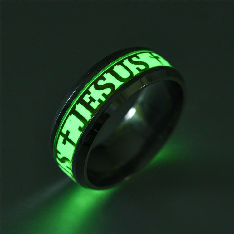 Jesus Kreuz Ring - Christlicher Glaubensring