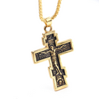 Orthodox Crucifix Cross Pendant Necklace - Christian Jewelry