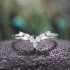 V-Shaped Geometric Zircon Ring