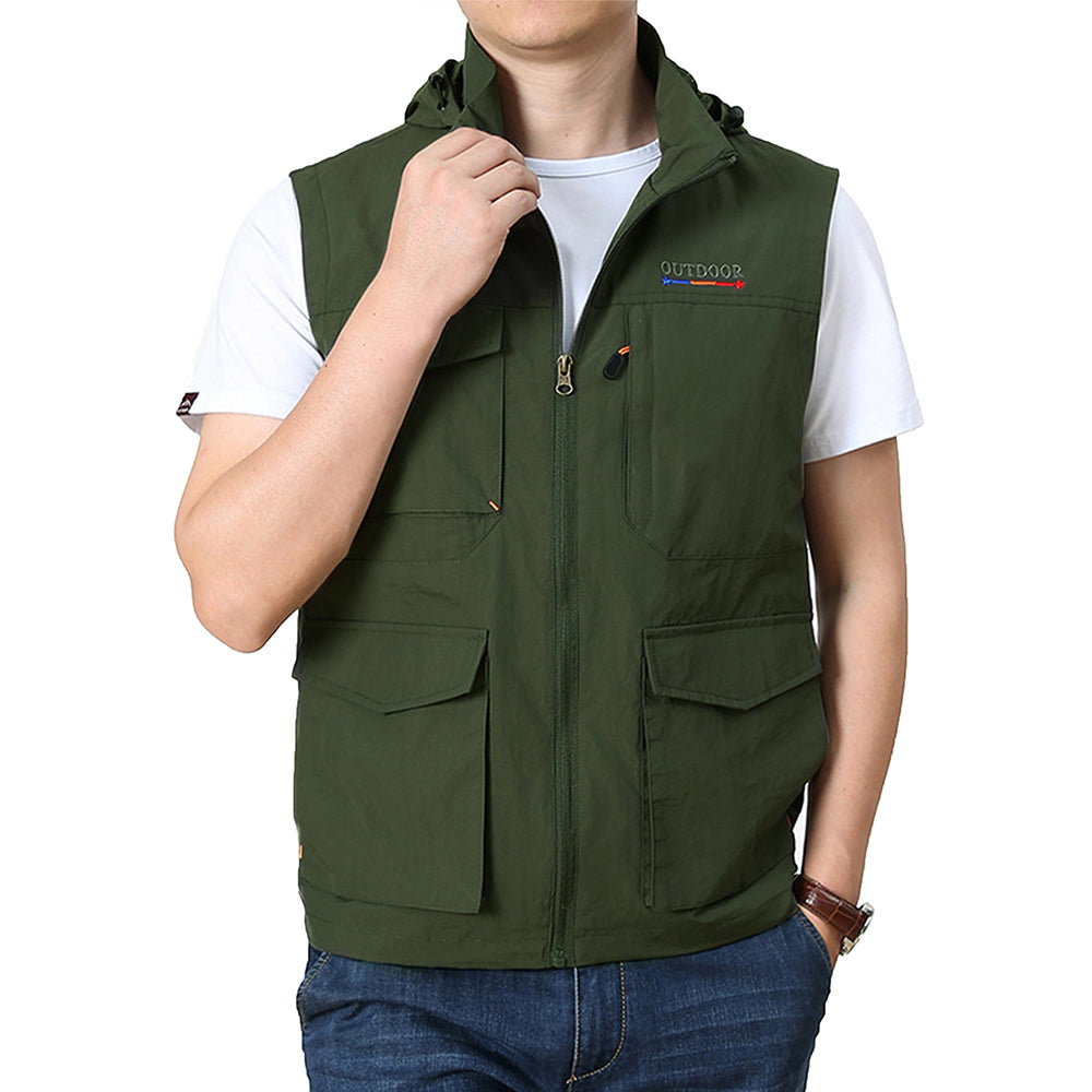 Men's Lightweight Quick-Dry Multi-Pocket Fishing Utility Vest