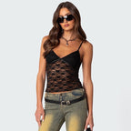 V-Neck Bow Strap Camisole Top