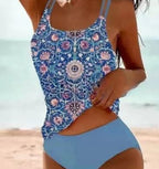 Paisley Print Halter One-Piece Swimsuit