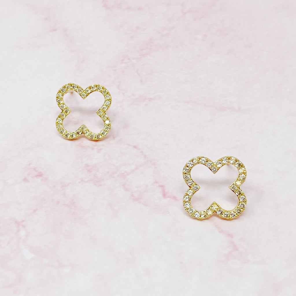 Rounded Cross Stud Earrings