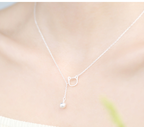 Silver Cat Outline Pendant Necklace