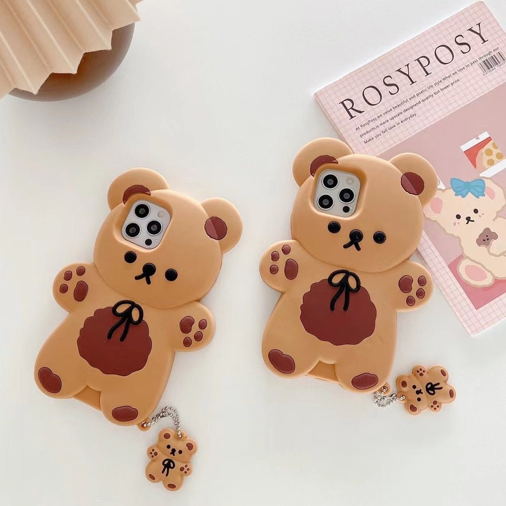 Teddy Bear Cartoon Soft Silicone Phone Case | Protective Cover