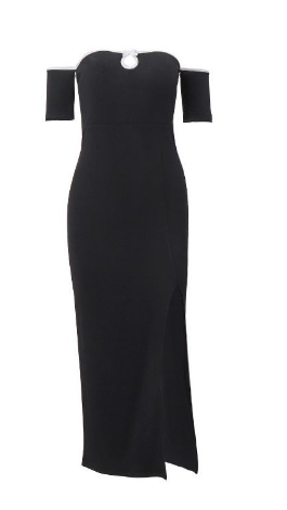Summer Off-Shoulder Tube Top High Waist Split Dress