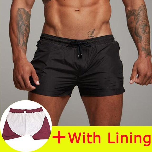 Men's Short Swim Trunks with Inner Lining