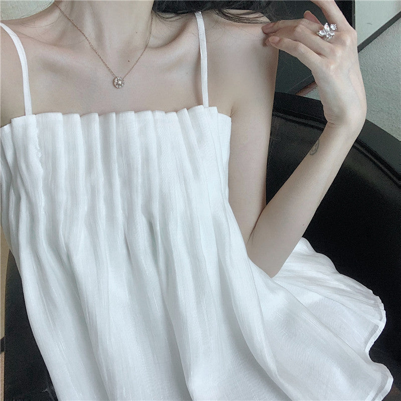 Spring Off-Shoulder Sleeveless Crop Top for Women