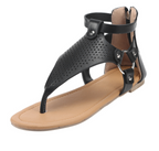 Women's Hollow Flat Thong Sandals with Straps