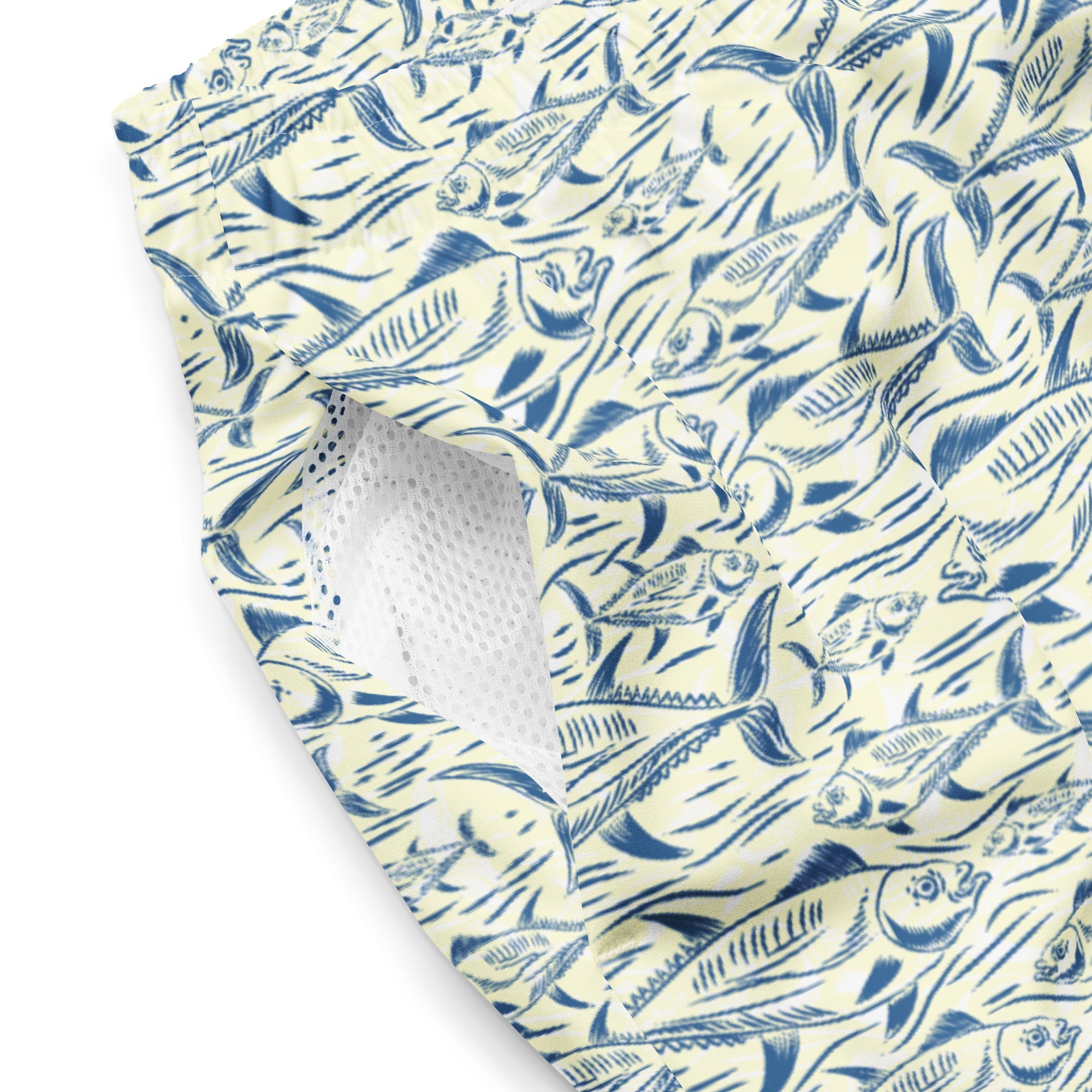 Men's Fish Print Swim Trunks