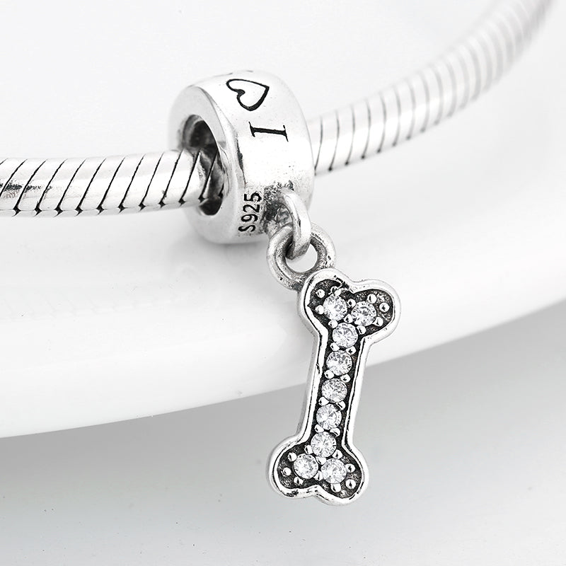 Sterling Silver Dog Bone Dangle Charm
